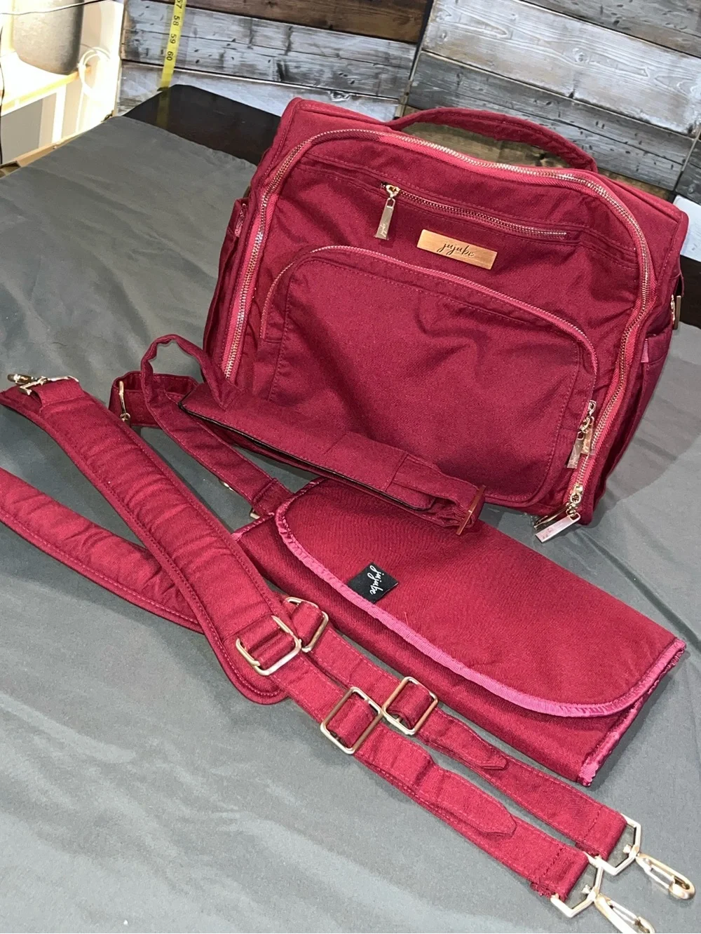 JuJuBe B.F.F Convertible Diaper Bag, Tahitian Red